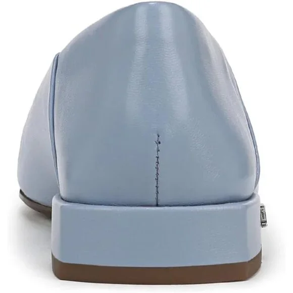 Sam Edelman Women Billow Blue Leather Pull-On Rounded Toe Ballet Flat Shoes - Picture 3 of 6